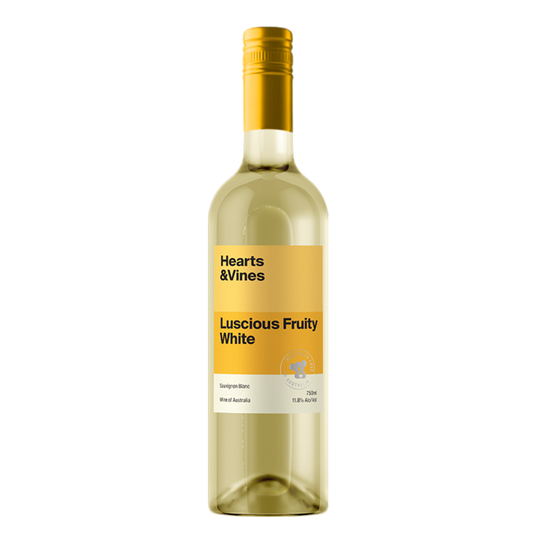 Hearts & Vines Luscious Fruity White Sauvignon Blanc 750mL